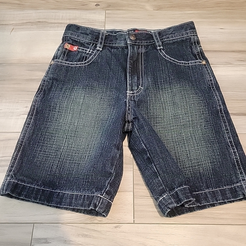 Southpole Shorts 5 Black Y2K Baggy Denim Pockets‎ Bermuda Chino Flat Front VGT
